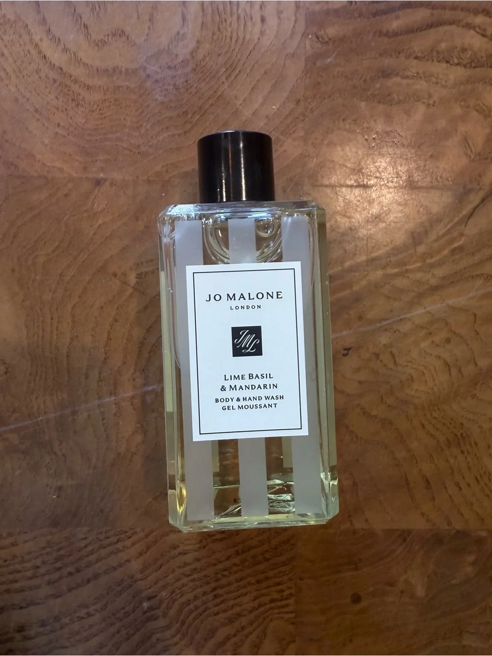 Jo Malone Lime Basil & Mandarin Body & Hand Wash - Clear Bottle with Black Cap